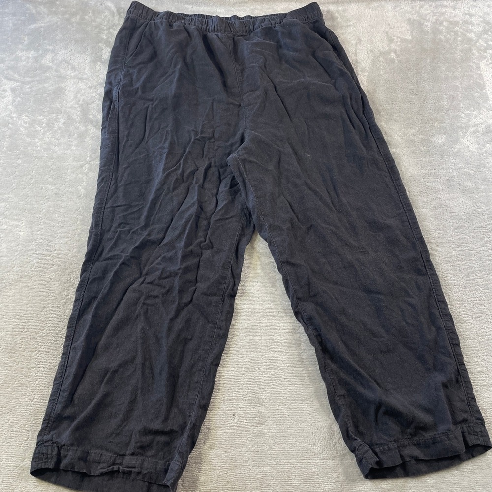 Patagonia Garden Island Pants Womens XL Black Hemp Beach Relaxed Casual Summer